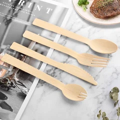 Za enkratno uporabo bambusovega jedilnega pribora